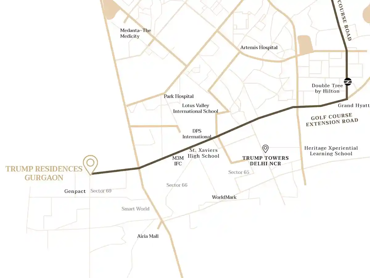 Trump Residences Location Map