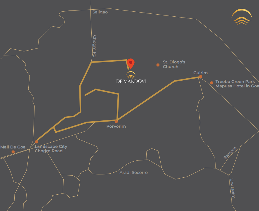 De Mandovi Location Map
