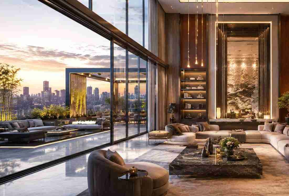 Living room city view